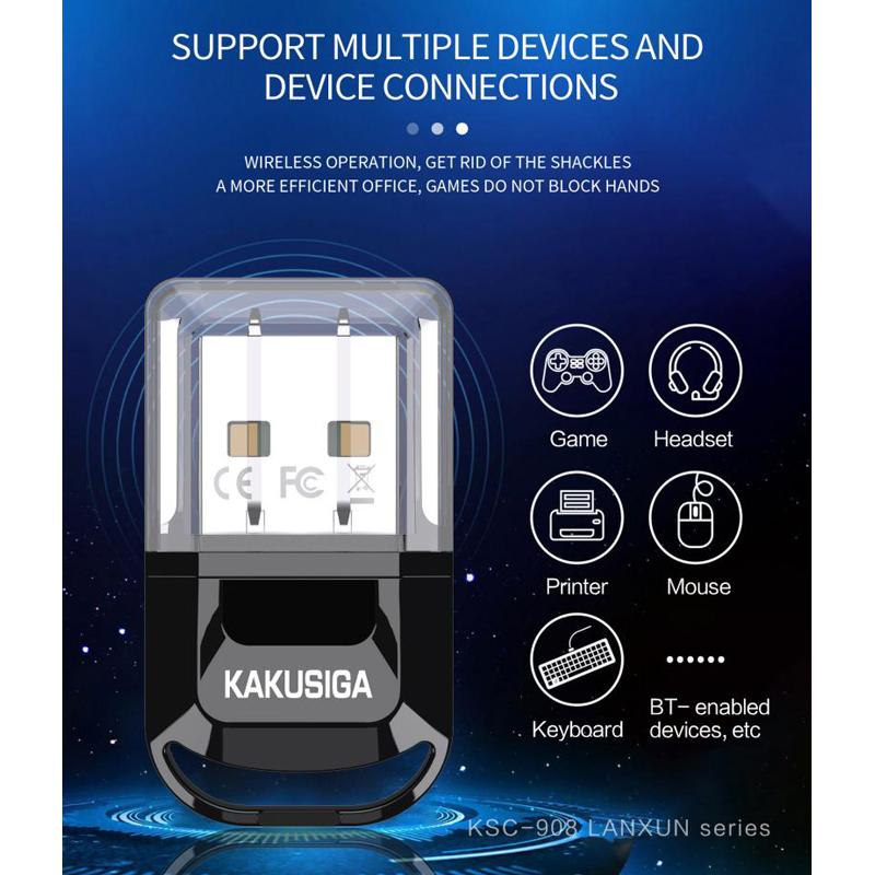 KAKUSIGA USB αντάπτορας Bluetooth 5.0 KSC-908, μαύρος | eLabstore.gr KAKUSIGA USB αντάπτορας Bluetooth 5.0 KSC-908, μαύρος | Δικτυακά | elabstore.gr