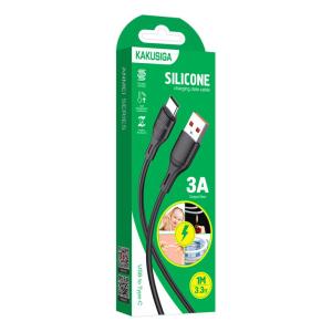 KAKUSIGA καλώδιο USB-C σε USB KSC-953, σιλικόνης, 15W, 480Mbps, 1m, μαύρο | Καλώδια - Αντάπτορες | elabstore.gr