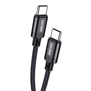 KAKUSIGA καλώδιο USB-C σε USB-C KSC-970, 60W, 480Mbps, 1m, μαύρο | Καλώδια - Αντάπτορες | elabstore.gr