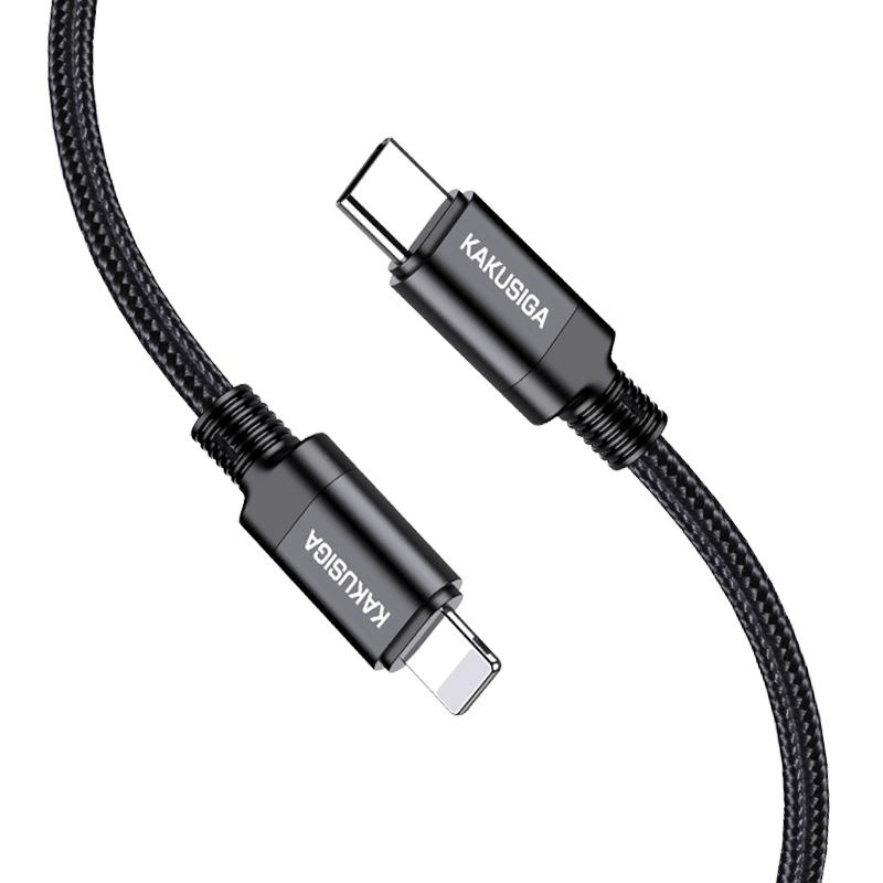 KAKUSIGA καλώδιο Lightning σε USB-C KSC-970, 27W, 480Mbps, 1m, μαύρο | eLabstore.gr KAKUSIGA καλώδιο Lightning σε USB-C KSC-970, 27W, 480Mbps, 1m, μαύρο | Καλώδια - Αντάπτορες | elabstore.gr