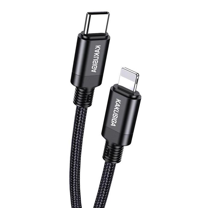 KAKUSIGA καλώδιο Lightning σε USB-C KSC-970, 27W, 480Mbps, 1m, μαύρο | eLabstore.gr KAKUSIGA καλώδιο Lightning σε USB-C KSC-970, 27W, 480Mbps, 1m, μαύρο | Καλώδια - Αντάπτορες | elabstore.gr
