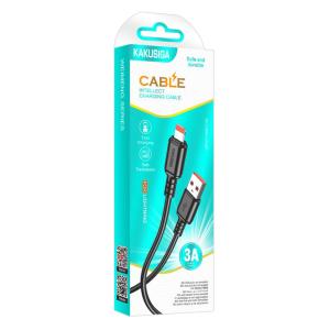 KAKUSIGA καλώδιο Lightning σε USB KSC-982, 15W, 480Mbps, 1m, μαύρο | Καλώδια - Αντάπτορες | elabstore.gr