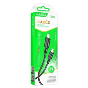 KAKUSIGA καλώδιο Lightning σε USB-C KSC-982, 20W, 480Mbps, 1m, μαύρο | eLabstore.gr KAKUSIGA καλώδιο Lightning σε USB-C KSC-982, 20W, 480Mbps, 1m, μαύρο | Καλώδια - Αντάπτορες | elabstore.gr