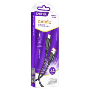 KAKUSIGA καλώδιο micro USB σε USB KSC-982, 15W, 480Mbps, 1m, μαύρο | Καλώδια - Αντάπτορες | elabstore.gr