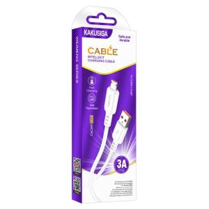 KAKUSIGA καλώδιο micro USB σε USB KSC-982, 15W, 480Mbps, 1m, λευκό | Καλώδια - Αντάπτορες | elabstore.gr