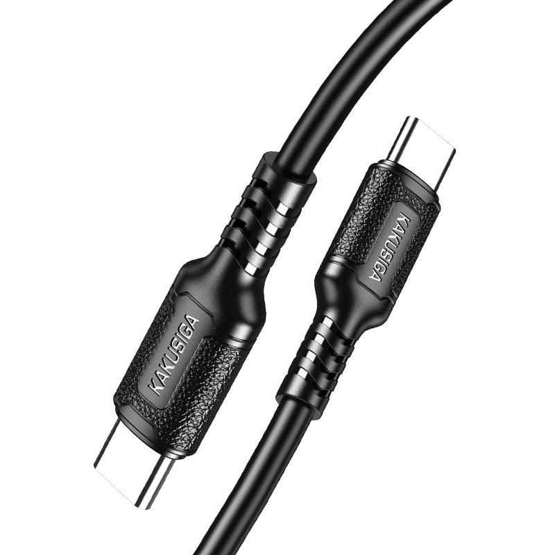 KAKUSIGA καλώδιο USB-C σε USB-C KSC-984, σιλικόνης, 60W, 480Mbps, 1m, μαύρο | eLabstore.gr KAKUSIGA καλώδιο USB-C σε USB-C KSC-984, σιλικόνης, 60W, 480Mbps, 1m, μαύρο | Καλώδια - Αντάπτορες | elabstore.gr