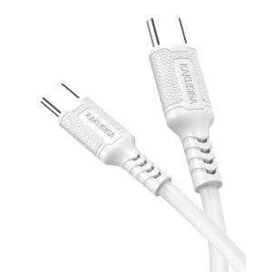 KAKUSIGA καλώδιο USB-C σε USB-C KSC-984, σιλικόνης, 60W, 480Mbps, 1m, λευκό | eLabstore.gr KAKUSIGA καλώδιο USB-C σε USB-C KSC-984, σιλικόνης, 60W, 480Mbps, 1m, λευκό | Καλώδια - Αντάπτορες | elabstore.gr