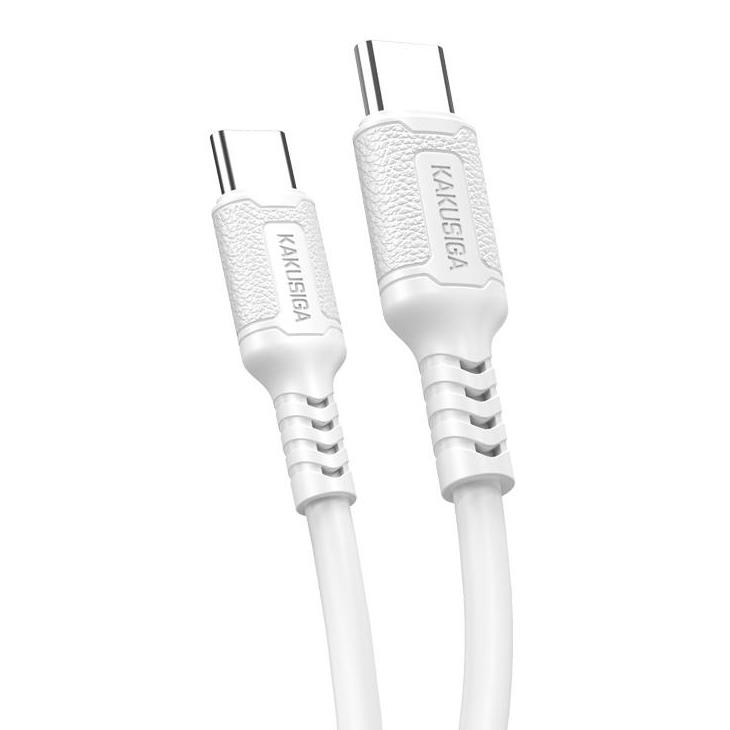 KAKUSIGA καλώδιο USB-C σε USB-C KSC-984, σιλικόνης, 60W, 480Mbps, 1m, λευκό | eLabstore.gr KAKUSIGA καλώδιο USB-C σε USB-C KSC-984, σιλικόνης, 60W, 480Mbps, 1m, λευκό | Καλώδια - Αντάπτορες | elabstore.gr