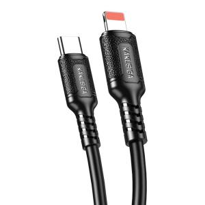 KAKUSIGA καλώδιο Lightning σε USB-C KSC-984, σιλικόνης, 27W, 480Mbps, 1m, μαύρο | Καλώδια - Αντάπτορες | elabstore.gr