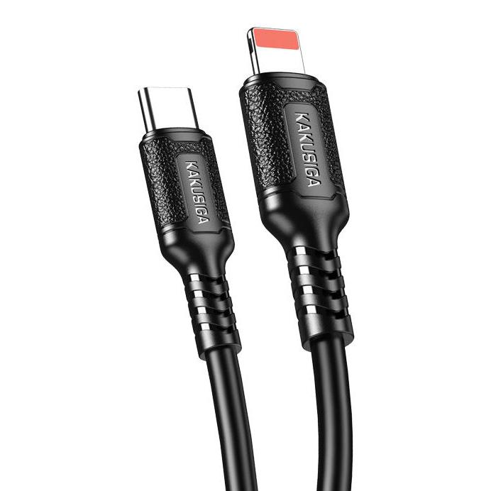 KAKUSIGA καλώδιο Lightning σε USB-C KSC-984, σιλικόνης, 27W, 480Mbps, 1m, μαύρο | eLabstore.gr KAKUSIGA καλώδιο Lightning σε USB-C KSC-984, σιλικόνης, 27W, 480Mbps, 1m, μαύρο | Καλώδια - Αντάπτορες | elabstore.gr