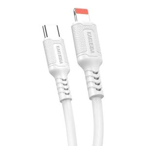 KAKUSIGA καλώδιο Lightning σε USB-C KSC-984, σιλικόνης, 27W, 480Mbps, 1m, λευκό | Καλώδια - Αντάπτορες | elabstore.gr