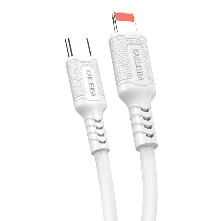 KAKUSIGA καλώδιο Lightning σε USB-C KSC-984, σιλικόνης, 27W, 480Mbps, 1m, λευκό | eLabstore.gr KAKUSIGA καλώδιο Lightning σε USB-C KSC-984, σιλικόνης, 27W, 480Mbps, 1m, λευκό | Καλώδια - Αντάπτορες | elabstore.gr