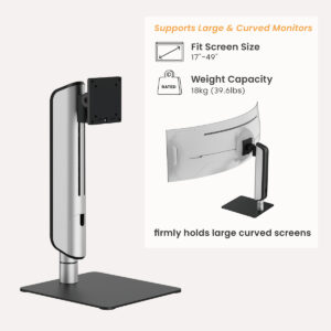 BRATECK βάση γραφείου οθόνης LDT70-T01, 17-49", έως 18kg, heavy duty | Εικόνα & Ήχος | elabstore.gr