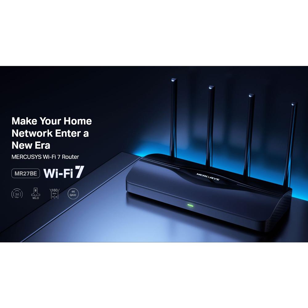 MERCUSYS router MR27BE, WiFi 7, 3.6Gbps BE3600, EasyMesh, Ver 1.20 | eLabstore.gr MERCUSYS router MR27BE, WiFi 7, 3.6Gbps BE3600, EasyMesh, Ver 1.20 | Δικτυακά | elabstore.gr