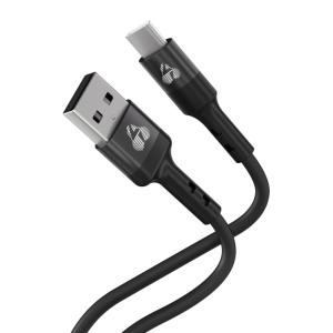 POWERTECH καλώδιο USB-C σε USB PTR-0161, σιλικόνης, 60W, 480Mbps, 1m, μαύρο | Καλώδια - Αντάπτορες | elabstore.gr