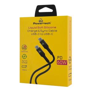 POWERTECH καλώδιο USB-C PTR-0163, σιλικόνης, 60W, 480Mbps, 1m, μαύρο | eLabstore.gr POWERTECH καλώδιο USB-C PTR-0163, σιλικόνης, 60W, 480Mbps, 1m, μαύρο | Καλώδια - Αντάπτορες | elabstore.gr