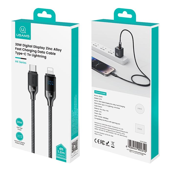 USAMS καλώδιο Lightning σε USB-C SJ741, 30W, 480Mbps, 1.2m, μαύρο | eLabstore.gr USAMS καλώδιο Lightning σε USB-C SJ741, 30W, 480Mbps, 1.2m, μαύρο | Καλώδια - Αντάπτορες | elabstore.gr