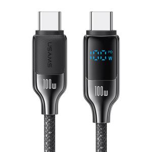 USAMS καλώδιο USB-C SJ742, 100W, 480Mbps, 1.2m, μαύρο | Καλώδια - Αντάπτορες | elabstore.gr