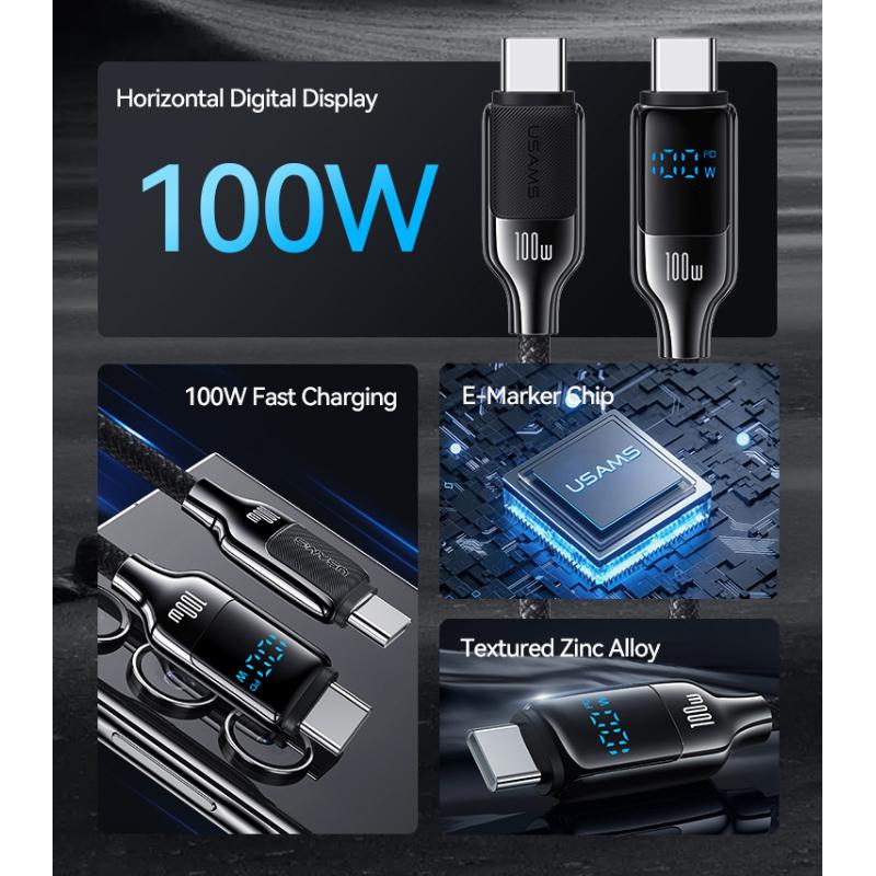 USAMS καλώδιο USB-C SJ742, 100W, 480Mbps, 1.2m, λευκό | eLabstore.gr USAMS καλώδιο USB-C SJ742, 100W, 480Mbps, 1.2m, λευκό | Καλώδια - Αντάπτορες | elabstore.gr