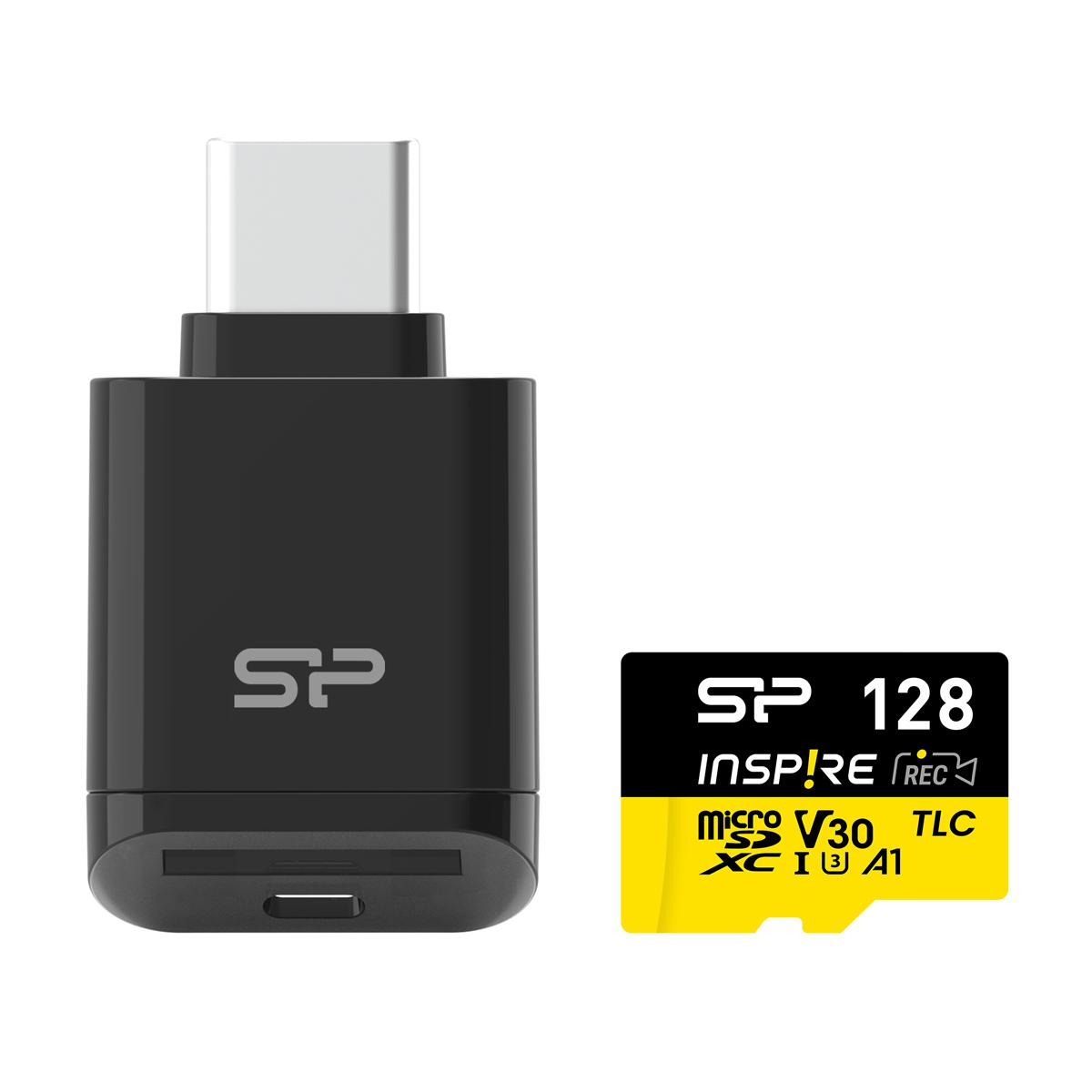 SILICON POWER κάρτα μνήμης microSDXC Inspire με card reader, 128GB, UHS-I U3 A1 V30 | eLabstore.gr SILICON POWER κάρτα μνήμης microSDXC Inspire με card reader, 128GB, UHS-I U3 A1 V30 | Συνοδευτικά PC | elabstore.gr