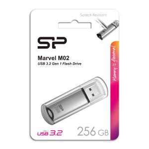 SILICON POWER USB Flash Drive Marvel M02, 256GB, USB 3.2, γκρι | eLabstore.gr SILICON POWER USB Flash Drive Marvel M02, 256GB, USB 3.2, γκρι | Συνοδευτικά PC | elabstore.gr