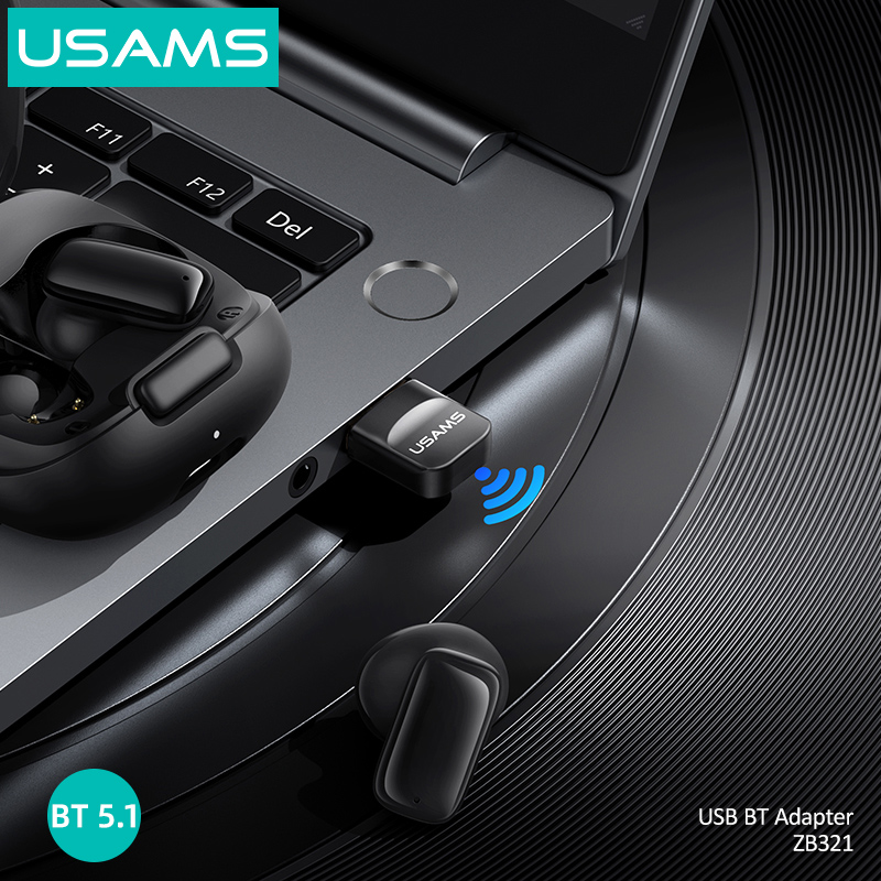USAMS USB αντάπτορας Bluetooth 5.1 ZB321, μαύρος | eLabstore.gr USAMS USB αντάπτορας Bluetooth 5.1 ZB321, μαύρος | Δικτυακά | elabstore.gr