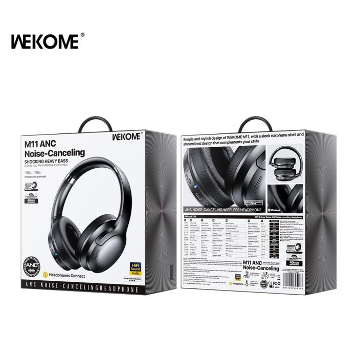 Ακουστικά Κεφαλής ΒΤ ANC WK M11 Μαύρο | eLabstore.gr Ακουστικά Κεφαλής ΒΤ ANC WK M11 Μαύρο | Ήχος | elabstore.gr