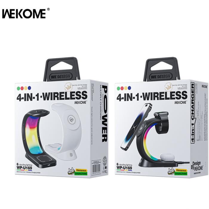 Ασύρματος Φορτιστής WK WP-U169 15W 4 σε 1 Λευκό | eLabstore.gr Ασύρματος Φορτιστής WK WP-U169 15W 4 σε 1 Λευκό | Φόρτιση | elabstore.gr