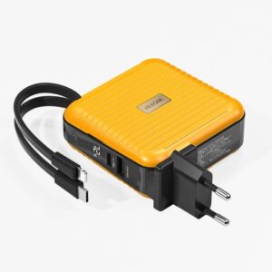 Power Bank 15000mAh 22,5W WK WP-20 1 Θέσης , με καλώδιο Lightning/USB-C Κίτρινο | Φόρτιση | elabstore.gr