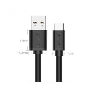 Καλώδιο Φόρτισης UGREEN US184 20882 USB σε USB-C 1m Μαύρο | Καλώδια | elabstore.gr