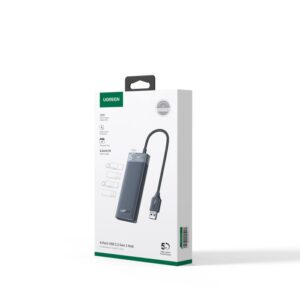 USB 3.2 Hub 4 Θέσεων UGREEN 15548 Γκρι | Περιφερειακά | elabstore.gr