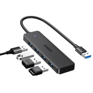 USB 3.0 Hub 4 Θέσεων UGREEN 25851 Γκρι | Περιφερειακά | elabstore.gr