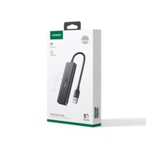 USB 3.0 Hub 4 Θέσεων UGREEN 25851 Γκρι | Περιφερειακά | elabstore.gr