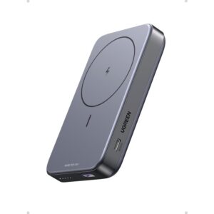 Power Bank 10000mAh PD 20W UGREEN PB206 15086, με Ασύρματη Φόρτιση Magnetic, 2 Θέσεων Γκρί | Φόρτιση | elabstore.gr