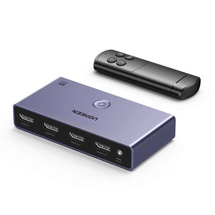 HDMI Switch 3 Θέσεων 8K/60Hz UGREEN CM624 15604, με USB τροφοδοσία | eLabstore.gr HDMI Switch 3 Θέσεων 8K/60Hz UGREEN CM624 15604, με USB τροφοδοσία | Επέκτασης Εικόνας | elabstore.gr