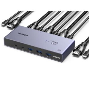 KVM Switch 2 θέσεων USB/USB-C/HDMI UGREEN 25961 | Επέκτασης Εικόνας | elabstore.gr