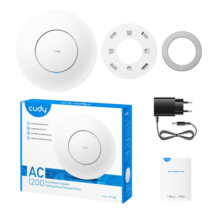 Access Point PoE Cudy AP1300_P AC1200 Gigabit, με PoE Injector | eLabstore.gr Access Point PoE Cudy AP1300_P AC1200 Gigabit, με PoE Injector | Επαγγελματικός Εξοπλισμός | elabstore.gr