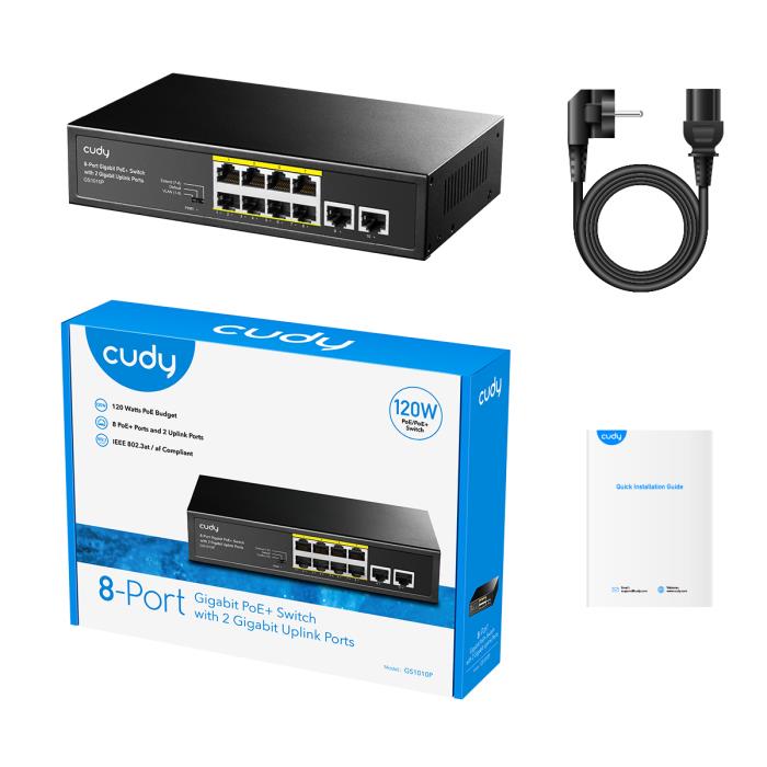Switch 10 Θέσεων PoE Cudy GS1010P Gigabit | eLabstore.gr Switch 10 Θέσεων PoE Cudy GS1010P Gigabit | Επαγγελματικός Εξοπλισμός | elabstore.gr