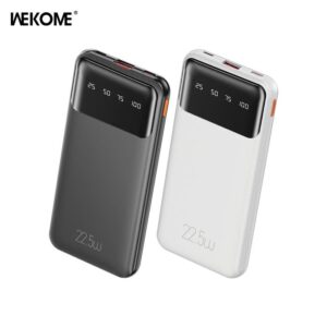 Power Bank 10000mAh PD 22,5W WK WP-63 2 Θέσεων, με καλώδιο Lightning/USB-C Λευκό | Φόρτιση | elabstore.gr