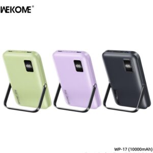 Power Bank 10000mAh PD 20W WK WP-17 1 Θέσης, με Ασύρματη Φόρτιση Magnetic Γκρι | Φόρτιση | elabstore.gr