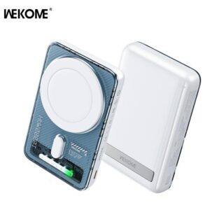 Power Bank 10000mAh PD 20W WK WP-52 1Θέσης, με Ασύρματη Φόρτιση Magnetic Λευκό | Φόρτιση | elabstore.gr