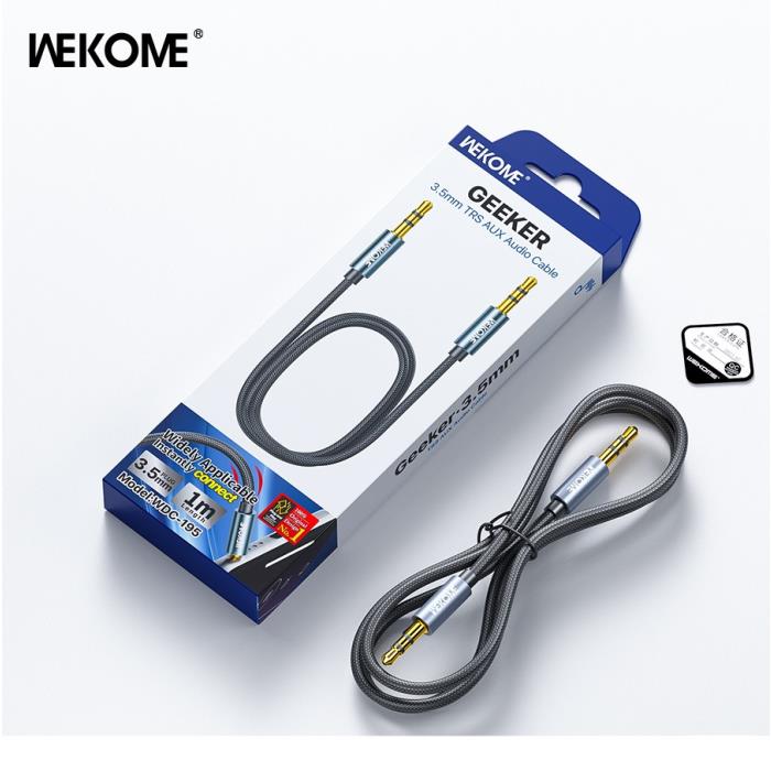 Καλώδιο Ήχου 3.5mm M/M WK WDC-195 1m Γκρι | eLabstore.gr Καλώδιο Ήχου 3.5mm M/M WK WDC-195 1m Γκρι | Ήχου | elabstore.gr