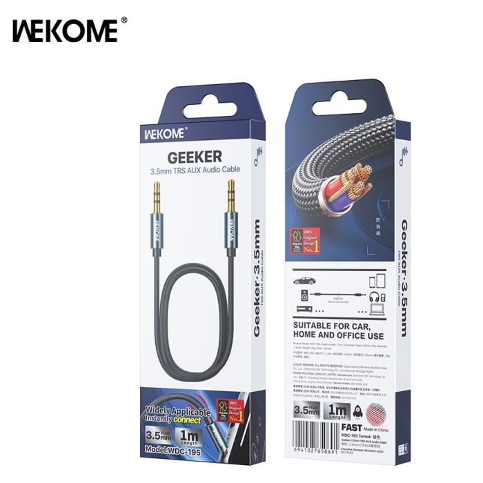 Καλώδιο Ήχου 3.5mm M/M WK WDC-195 1m Γκρι | eLabstore.gr Καλώδιο Ήχου 3.5mm M/M WK WDC-195 1m Γκρι | Ήχου | elabstore.gr