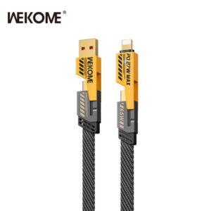 Καλώδιο Φόρτισης WK WDC-25 4 σε 1 PD 65W 1.2m Κίτρινο | Καλώδια | elabstore.gr