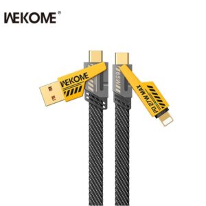 Καλώδιο Φόρτισης WK WDC-25 4 σε 1 PD 65W 1.2m Κίτρινο | Καλώδια | elabstore.gr