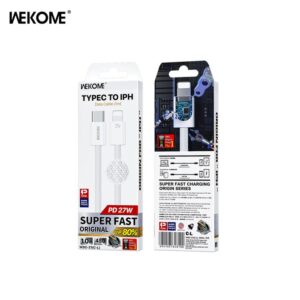 Καλώδιο Φόρτισης WK WDC-21 USB-C σε Lightning PD 27W 1m Λευκό | eLabstore.gr Καλώδιο Φόρτισης WK WDC-21 USB-C σε Lightning PD 27W 1m Λευκό | Καλώδια | elabstore.gr