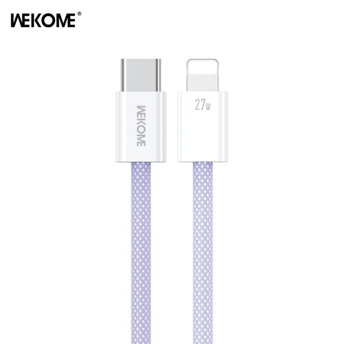 Καλώδιο Φόρτισης WK WDC-21 USB-C σε Lightning PD 27W 1m Μώβ | eLabstore.gr Καλώδιο Φόρτισης WK WDC-21 USB-C σε Lightning PD 27W 1m Μώβ | Καλώδια | elabstore.gr