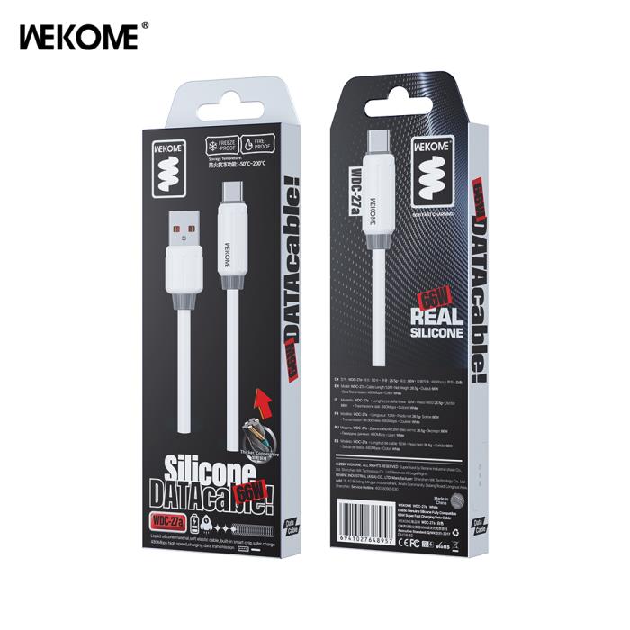 Καλώδιο Φόρτισης WK WDC-27a USB σε USB-C PD 66W 1m Λευκό | eLabstore.gr Καλώδιο Φόρτισης WK WDC-27a USB σε USB-C PD 66W 1m Λευκό | Καλώδια | elabstore.gr