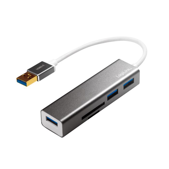 USB 3.0 Hub 3 θέσεων LogiLink UA0306, με Card Reader | eLabstore.gr USB 3.0 Hub 3 θέσεων LogiLink UA0306, με Card Reader | Περιφερειακά | elabstore.gr