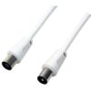 Καλώδιο Κεραίας TV M/F LogiLink CA1061 2.5m Λευκό | Εικόνας | elabstore.gr